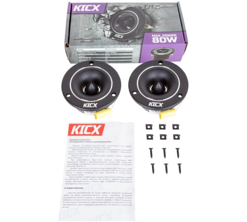 Колонки автомобильные Kicx DTC 36 ver.2 (без решетки) 80Вт 103дБ 4Ом 7.2см (3дюйм) (ком.:2кол.) твитер однополосные Колонки автомобильные Kicx DTC 36 ver.2 (без решетки) 80Вт 103дБ 4Ом 7.2см (3дюйм) (ком.:2кол.) твитер однополосные
