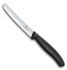 Нож кухонный Victorinox Swiss Classic (6.7803) стальной для овощей лезв.110мм прямая заточка черный
