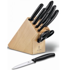Набор ножей кухон. Victorinox Swiss Classic 6.7193.9 компл.:8предм. ножницы дерево/черный