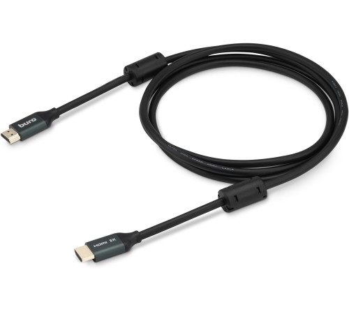 Кабель аудио-видео Buro HDMI (m)/HDMI (m) 2м. феррит.кольца позолоч.конт. черный (BHP-HDMI-2.1-2G) Кабель аудио-видео Buro HDMI (m)/HDMI (m) 2м. феррит.кольца позолоч.конт. черный (BHP-HDMI-2.1-2G)