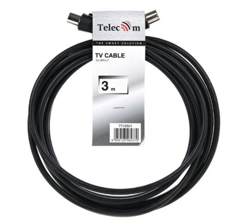 Кабель-удлинитель антенный Telecom TV(m)/F-TV(f) 3м. черный (TTV9501-3M) Кабель-удлинитель антенный Telecom TV(m)/F-TV(f) 3м. черный (TTV9501-3M)