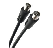 Кабель-удлинитель антенный Telecom TV(m)/F-TV(f) 3м. черный (TTV9501-3M)