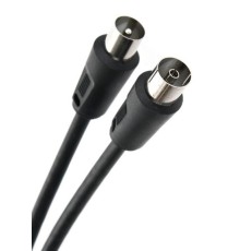 Кабель-удлинитель антенный Telecom TV(m)/F-TV(f) 3м. черный (TTV9501-3M)