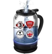 Чайник электрический Polaris PWK 1753CGL 1.5л. 1950Вт черный корпус: стекло/пластик