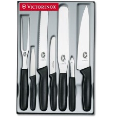 Набор ножей кухон. Victorinox Standart 5.1103.7 (5.1103.7) компл.:4предм. вилка черный подар.коробка