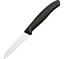 Нож кухонный Victorinox Swiss Classic (6.7403) стальной для овощей лезв.80мм прямая заточка черный