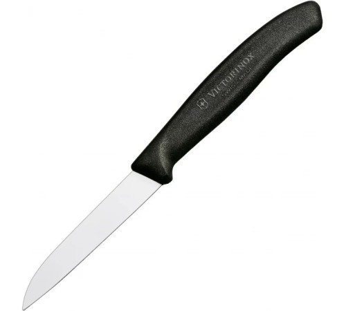 Нож кухонный Victorinox Swiss Classic (6.7403) стальной для овощей лезв.80мм прямая заточка черный Нож кухонный Victorinox Swiss Classic (6.7403) стальной для овощей лезв.80мм прямая заточка черный