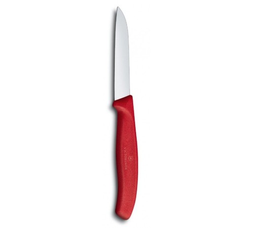 Нож кухонный Victorinox Swiss Classic (6.7401) стальной для овощей лезв.80мм прямая заточка красный Нож кухонный Victorinox Swiss Classic (6.7401) стальной для овощей лезв.80мм прямая заточка красный