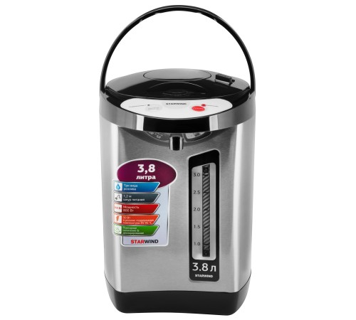 Термопот Starwind STP3400 3.8л. 800Вт серебристый/черный