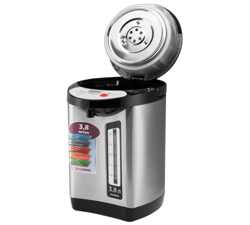 Термопот Starwind STP3400 3.8л. 800Вт серебристый/черный