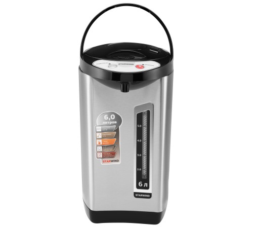 Термопот Starwind STP5401 6л. 800Вт черный/серебристый