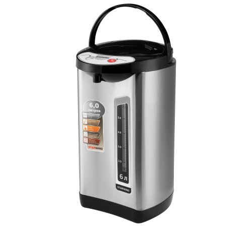 Термопот Starwind STP5401 6л. 800Вт черный/серебристый