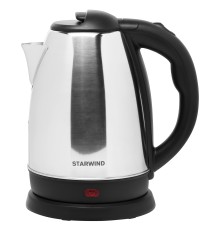 Чайник электрический Starwind SKS1053 1.8л. 1500Вт серебристый/черный корпус: металл/пластик