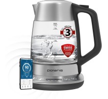 Чайник электрический Polaris PWK 1775CGLD 1.7л. 1850Вт серебристый матовый корпус: стекло