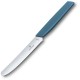 Нож кухонный Victorinox Swiss Modern (6.9006.11W2) стальной столовый для томатов лезв.110мм серрейт. заточка синий