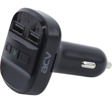 Автомобильный FM-модулятор ACV FMT-121B черный MicroSD BT USB (37575)