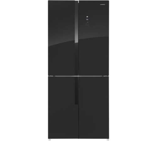 Холодильник Maunfeld MFF181NFB 3-хкамерн. черный глянц. инвертер