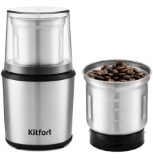 Кофемолка Kitfort КТ-757 200Вт сист.помол.:ротац.нож вместим.:75гр нержавеющая сталь/черный