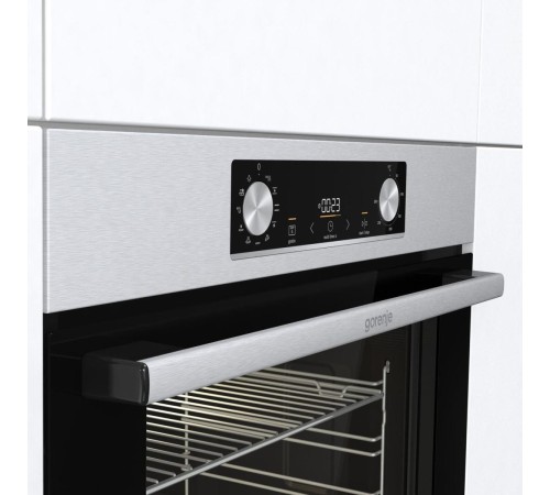 Духовой шкаф Электрический Gorenje BO6735E05X нержавеющая сталь/черный