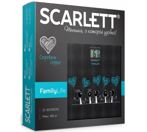 Весы напольные электронные Scarlett SC-BS33E019 макс.180кг черный/рисунок Весы напольные электронные Scarlett SC-BS33E019 макс.180кг черный/рисунок