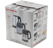 Чайник электрический Supra KES-1843S 1.8л. 1500Вт черный/белый корпус: металл