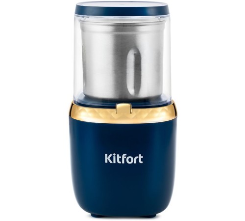 Кофемолка Kitfort КТ-769 200Вт сист.помол.:ротац.нож вместим.:60гр темно-синий Кофемолка Kitfort КТ-769 200Вт сист.помол.:ротац.нож вместим.:60гр темно-синий