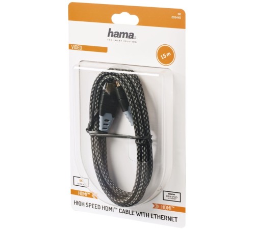 Кабель аудио-видео Hama H-205445 HDMI (m)/HDMI (m) 1.5м. позолоч.конт. черный (уп.:1шт) (00205445) Кабель аудио-видео Hama H-205445 HDMI (m)/HDMI (m) 1.5м. позолоч.конт. черный (уп.:1шт) (00205445)
