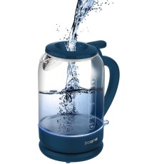 Чайник электрический Polaris PWK 1759CGL 1.5л. 2150Вт синий корпус: стекло/пластик