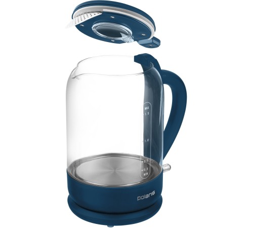 Чайник электрический Polaris PWK 1759CGL 1.5л. 2150Вт синий корпус: стекло/пластик
