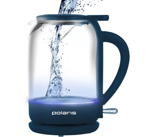 Чайник электрический Polaris PWK 1759CGL 1.5л. 2150Вт синий корпус: стекло/пластик