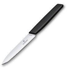 Нож кухонный Victorinox Swiss Modern (6.9003.10) стальной универсальный лезв.100мм прямая заточка черный