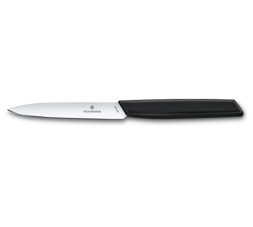Нож кухонный Victorinox Swiss Modern (6.9003.10) стальной универсальный лезв.100мм прямая заточка черный Нож кухонный Victorinox Swiss Modern (6.9003.10) стальной универсальный лезв.100мм прямая заточка черный