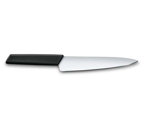 Нож кухонный Victorinox Swiss Modern (6.9013.19B) стальной разделочный лезв.190мм прямая заточка черный блистер Нож кухонный Victorinox Swiss Modern (6.9013.19B) стальной разделочный лезв.190мм прямая заточка черный блистер