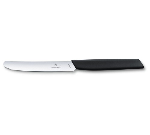 Нож кухонный Victorinox Swiss Modern (6.9003.11) стальной столовый лезв.110мм прямая заточка черный Нож кухонный Victorinox Swiss Modern (6.9003.11) стальной столовый лезв.110мм прямая заточка черный