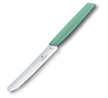 Нож кухонный Victorinox Swiss Modern (6.9006.1141) стальной столовый лезв.110мм прямая заточка мятный