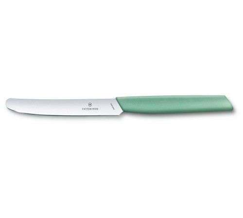 Нож кухонный Victorinox Swiss Modern (6.9006.1141) стальной столовый лезв.110мм прямая заточка мятный Нож кухонный Victorinox Swiss Modern (6.9006.1141) стальной столовый лезв.110мм прямая заточка мятный