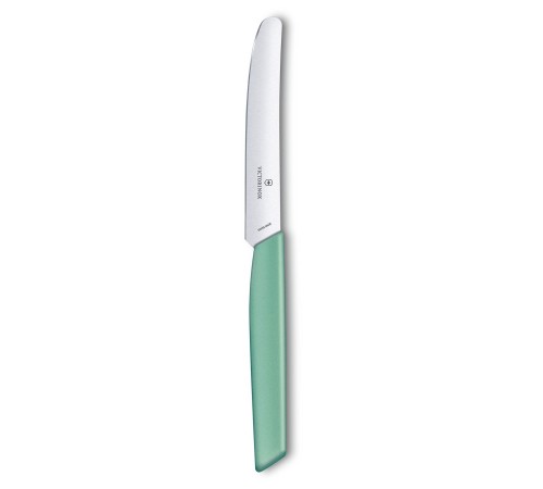 Нож кухонный Victorinox Swiss Modern (6.9006.1141) стальной столовый лезв.110мм прямая заточка мятный Нож кухонный Victorinox Swiss Modern (6.9006.1141) стальной столовый лезв.110мм прямая заточка мятный