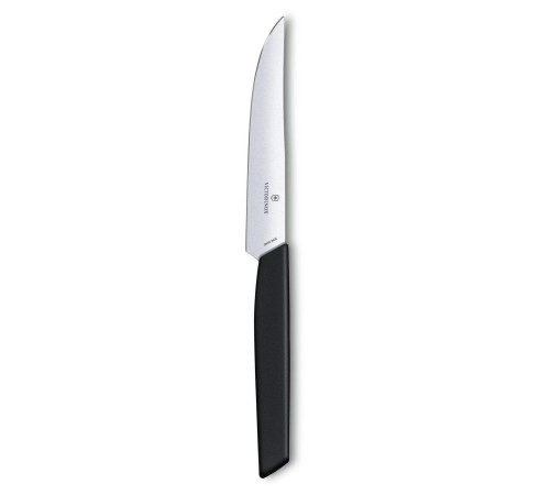 Нож кухонный Victorinox Swiss Modern (6.9003.12) стальной столовый для стейка лезв.120мм прямая заточка черный