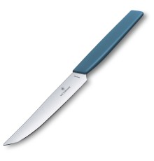 Нож кухонный Victorinox Swiss Modern (6.9006.122) стальной столовый для стейка лезв.120мм прямая заточка синий