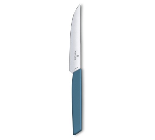 Нож кухонный Victorinox Swiss Modern (6.9006.122) стальной столовый для стейка лезв.120мм прямая заточка синий Нож кухонный Victorinox Swiss Modern (6.9006.122) стальной столовый для стейка лезв.120мм прямая заточка синий