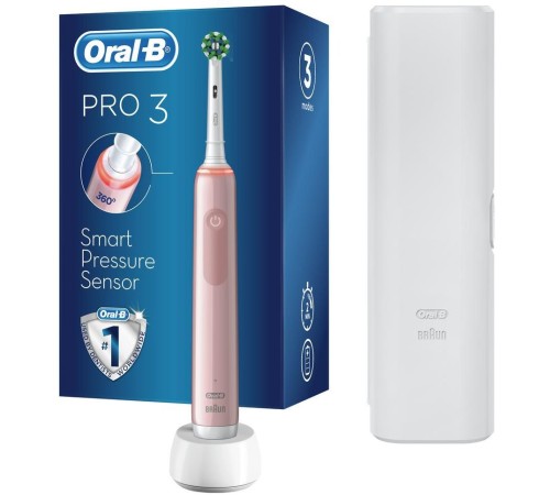 Зубная щетка электрическая Oral-B Pro 3/D505.513.3X розовый Зубная щетка электрическая Oral-B Pro 3/D505.513.3X розовый
