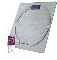 Весы напольные электронные Polaris PWS 1886 IQ Home макс.180кг серебристый