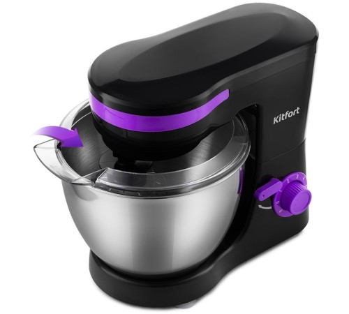 Миксер планетарный Kitfort КТ-3044-1 1000Вт черный/фиолетовый Миксер планетарный Kitfort КТ-3044-1 1000Вт черный/фиолетовый