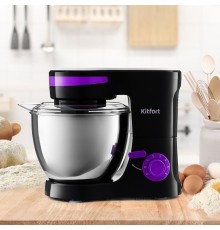Миксер планетарный Kitfort КТ-3044-1 1000Вт черный/фиолетовый