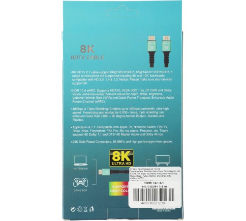 Кабель аудио-видео Premier 12391 HDMI (m)/HDMI (m) 1.5м. Кабель аудио-видео Premier 12391 HDMI (m)/HDMI (m) 1.5м.
