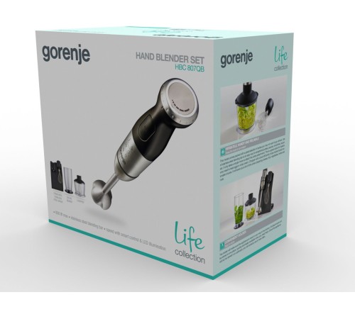 Блендер погружной Gorenje HBC807QB 800Вт черный Блендер погружной Gorenje HBC807QB 800Вт черный