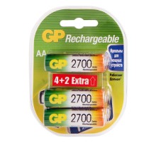 Аккумулятор GP 2700AAHC4/2 AA NiMH 2700mAh (6шт) блистер