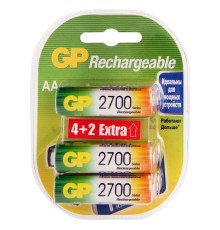 Аккумулятор GP 2700AAHC4/2 AA NiMH 2700mAh (6шт) блистер
