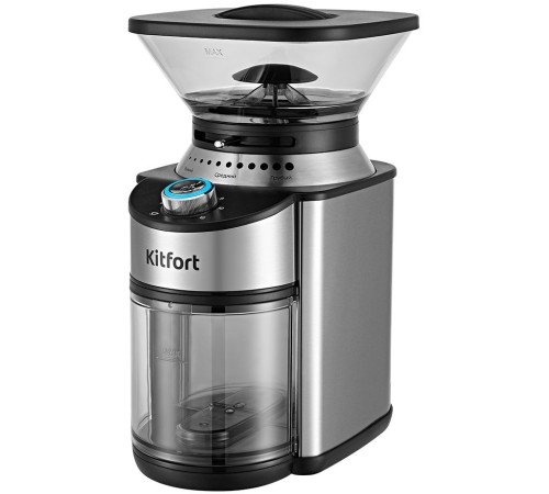 Кофемолка Kitfort КТ-770 150Вт сист.помол.:жернова вместим.:160гр нержавеющая сталь Кофемолка Kitfort КТ-770 150Вт сист.помол.:жернова вместим.:160гр нержавеющая сталь
