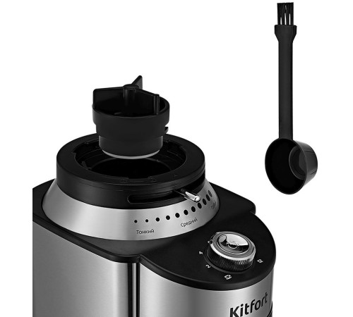 Кофемолка Kitfort КТ-770 150Вт сист.помол.:жернова вместим.:160гр нержавеющая сталь Кофемолка Kitfort КТ-770 150Вт сист.помол.:жернова вместим.:160гр нержавеющая сталь